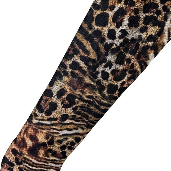 NWT Superdown Revolve Kendra Crop Top Animal Print Small Y2K Mob Wife Western - Picture 4 of 6